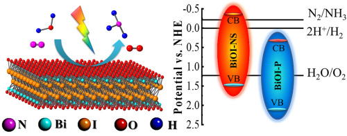 Ultrathin Bismuth Oxyiodide Nanosheets for Photocatalytic Ammonia Generation from Nitrogen and Water under Visible to Near-infrared Light